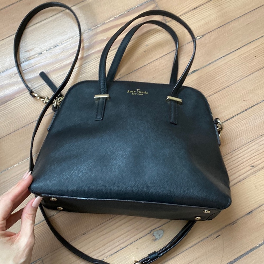 Kate Spade Crossbody Satchel - black / gold hardware
